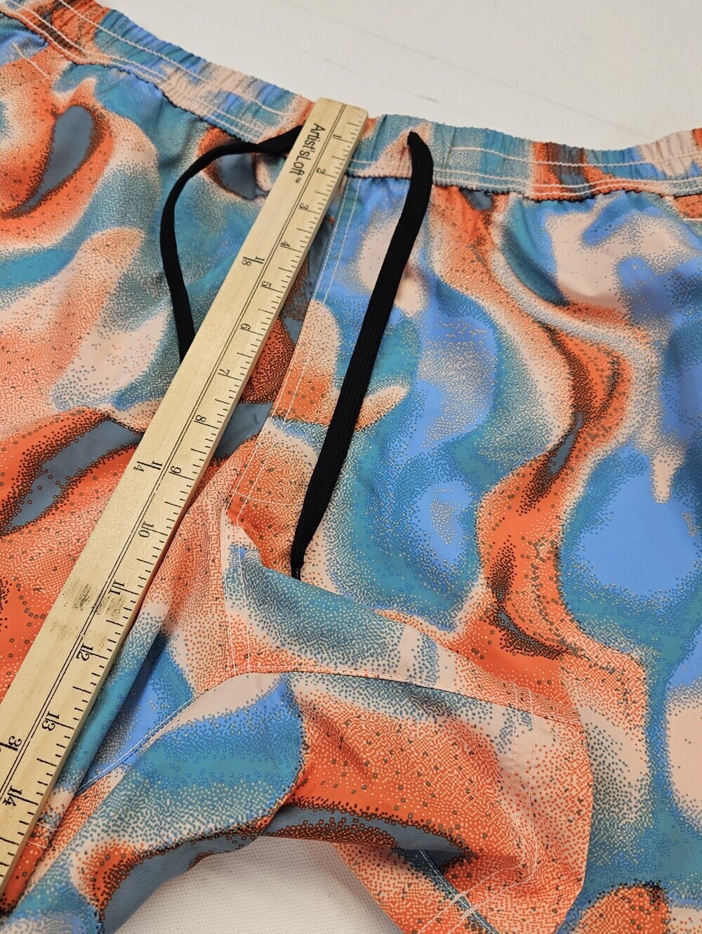 Nike Pro Dri-Fit Athletic Training Shorts Mens Size Large Coral Blue Orange - Picture 6 of 7